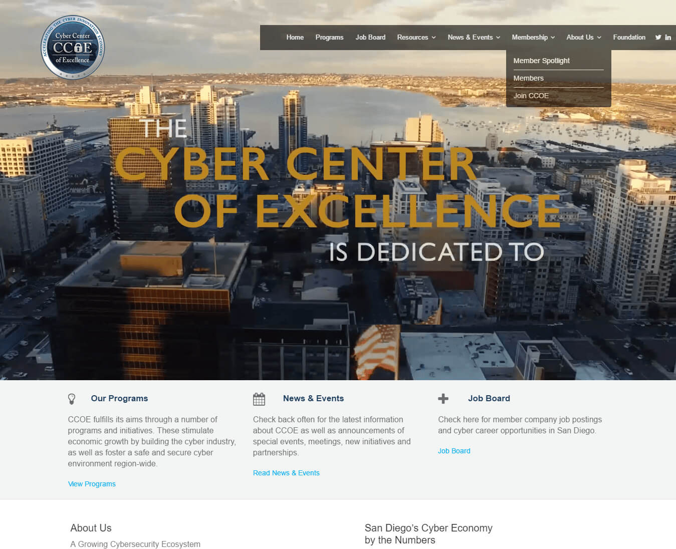 Redesigned website home page