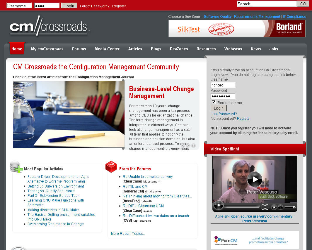 Community site built on Joomla