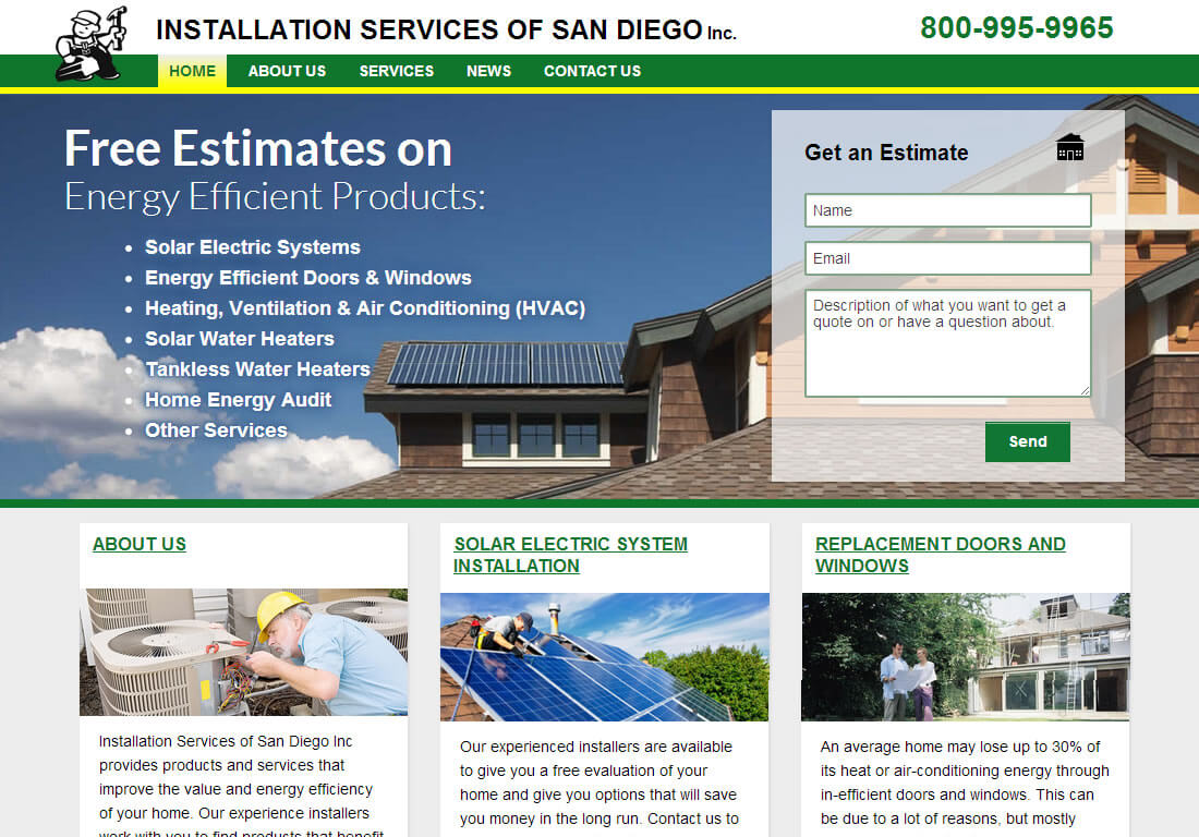 Brochure website built in WordPress